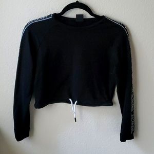 Black crop top sweater